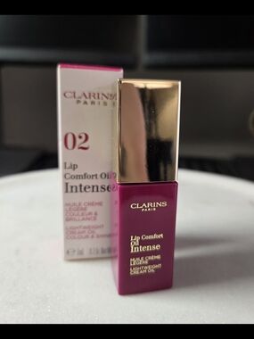 NIB Clarins Lip Comfort Oil Intense - 02 Intense Plum (Full Size)